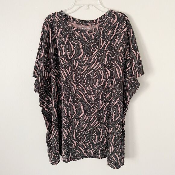 Athleta Plus Size 3X Printed Organic Daily Tee Short Sleeve Shirt - Picture 1 of 6